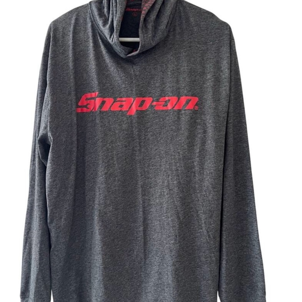 Snap Dark Gray Hoodie with Red Logo